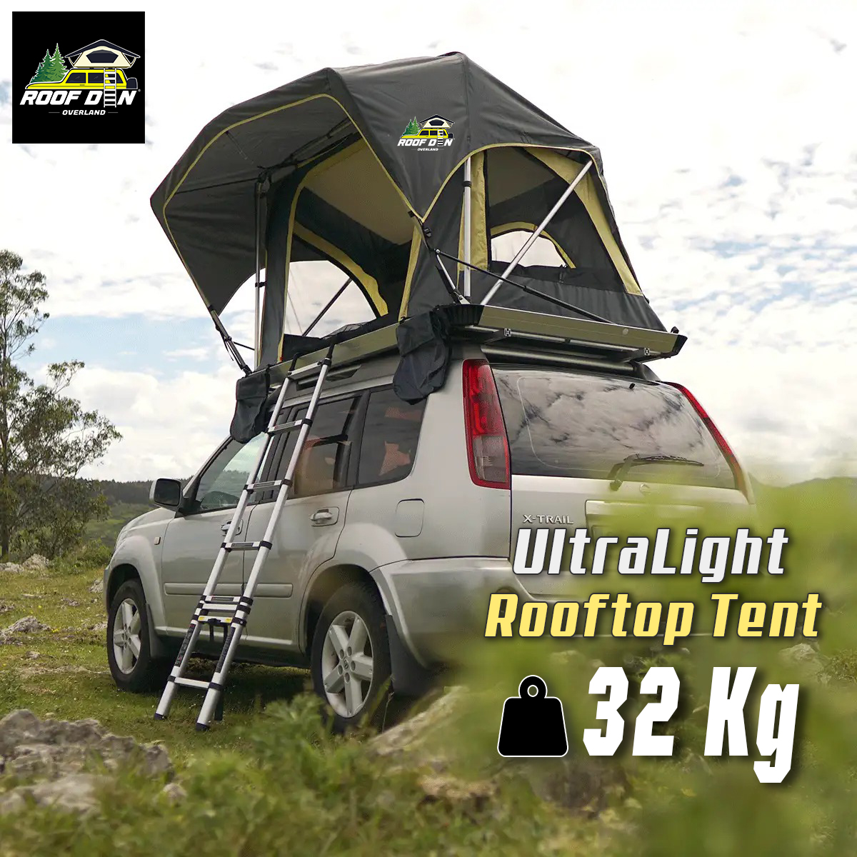 RoofDen Nightwolf Ultralight Roof Top Tent – 2 Person