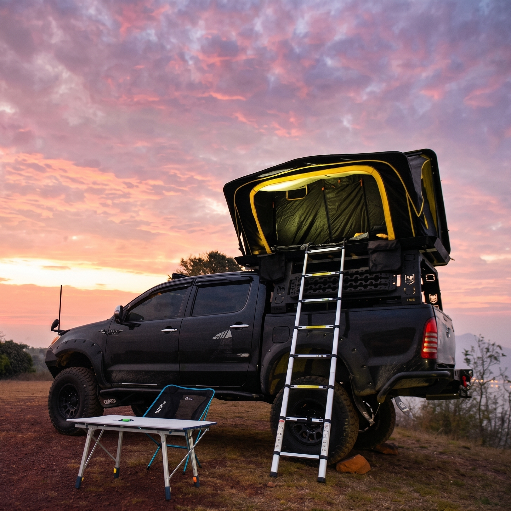 RoofDen Batcave50 Aluminum Hardshell Roof Top Tent