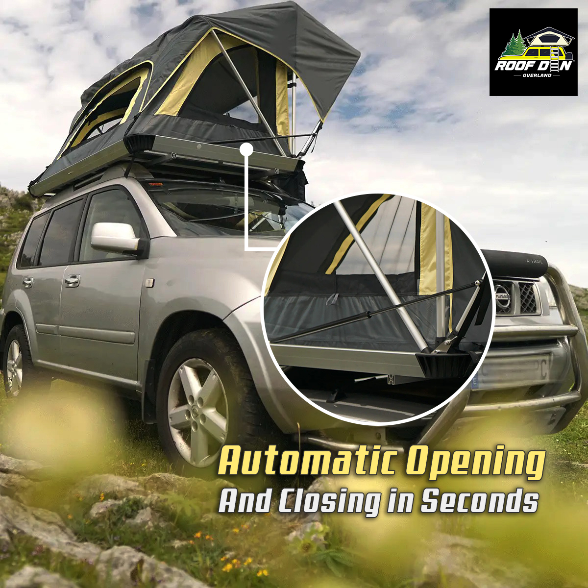 RoofDen Nightwolf Ultralight Roof Top Tent – 2 Person